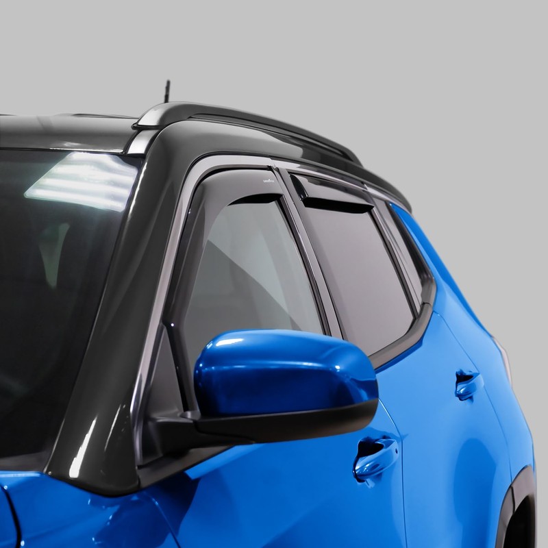 Goodyear Shatterproof in-Channel Window Deflectors for Jeep Compass 2017-2025, Rain
