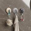 DRHYO 3Pack Water Ripple Suction Hooks, Vacuum Suction Cup Hooks,