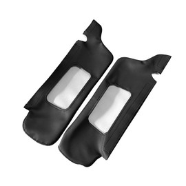 Pair Sun Visor Cover Fit for Ford Mustang 1994-2004, Driver & Passenger Side Black Microfiber Leather Sun Visor Cover Replacement