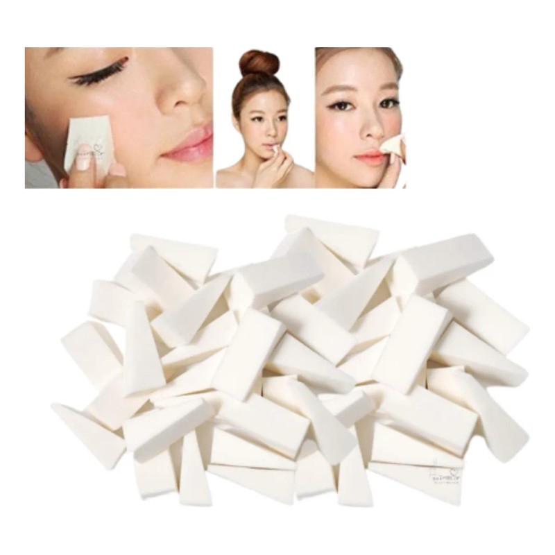 3 Pack Quesitos Maquillaje Esponjas Triangulares Maquillaje