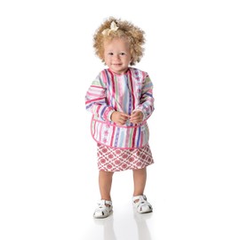 Bumkins Sleeved Bib, Easy Wipe, Soft, Lightweight, Machine Washable and Quick Drying, Waterproof Bib for Mealtimes, Long Sleeved, 6 - 24 Months