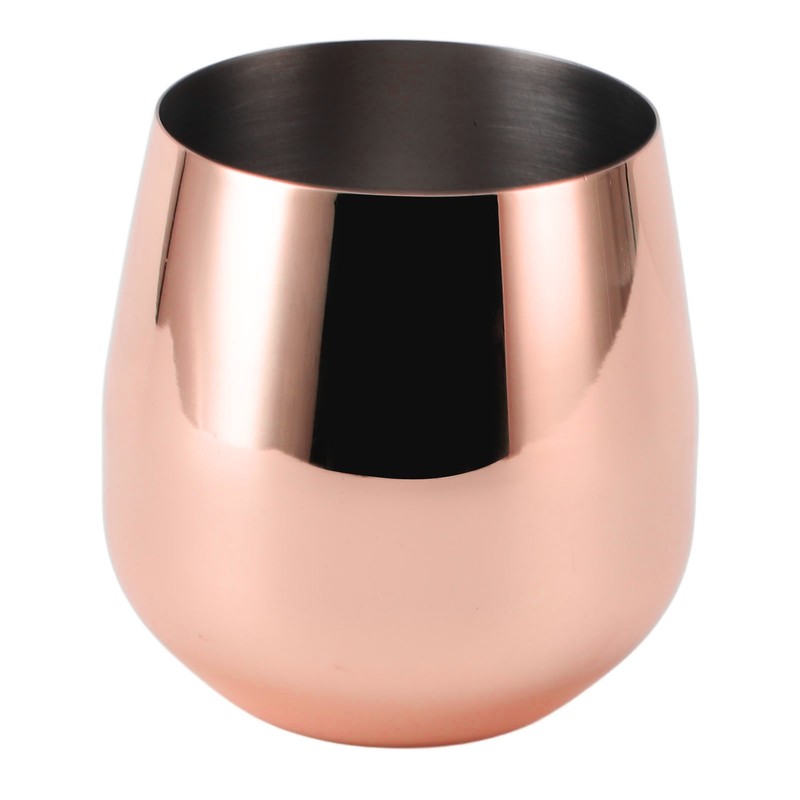 Stainless Steel Wine Glass Stemless Egg Shape 550ml Unbreakable Portable