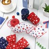 JarThenaAMCS Patriotic Star Wired Edge Ribbon Red Blue White Star