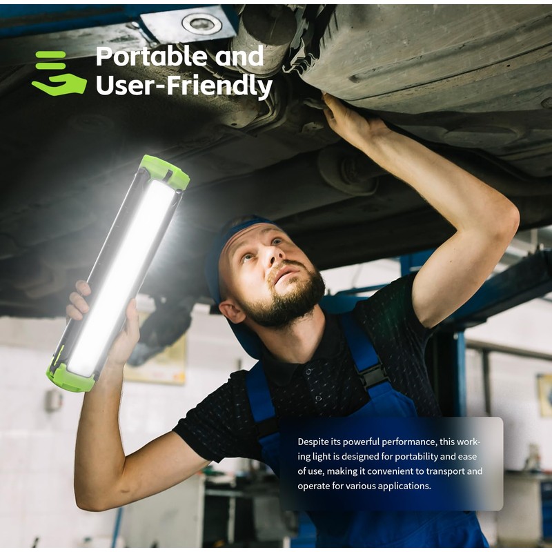 MaxWorks Multi Function Rechargeable LED Swivel Work Light with Foldable