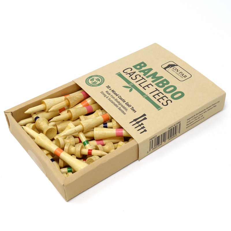 On Par Bamboo Golf Tees Mixed Size, 30 pieces, Strong,