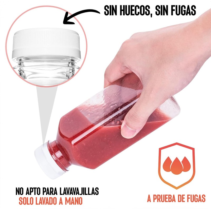 U Chef Set de 6 Botellas de Plástico de 12