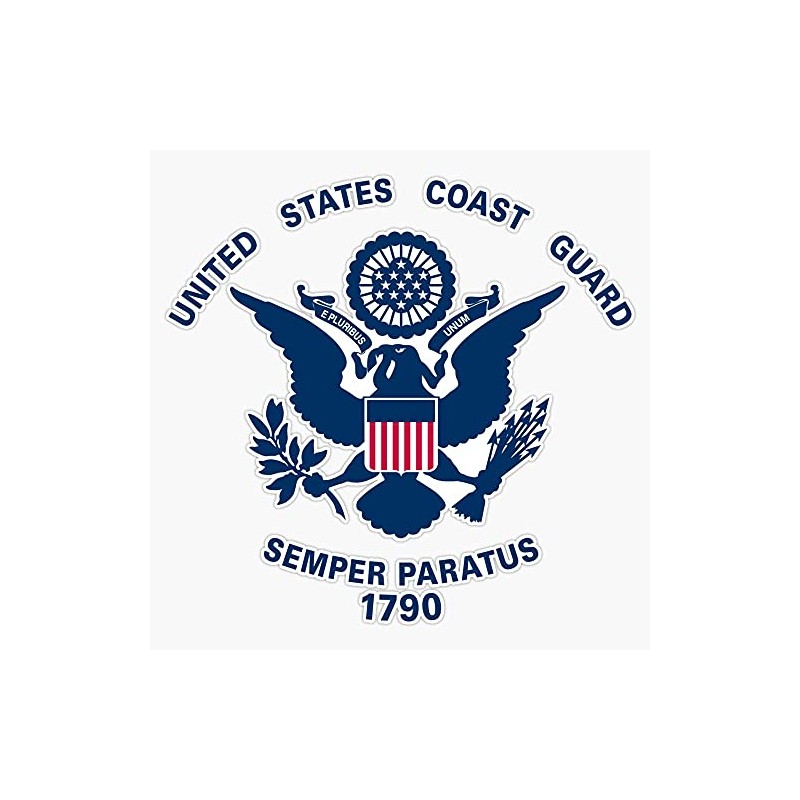 HOF Trading Coast Guard Flag Vinyl Sticker Waterproof Decal Laptop