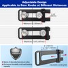 MOSECYOU Double Door Locking Device, French Door Lock Security Barricade,