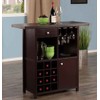 Winsome Macon Bar Wine Cabinet, Espresso