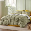 Bedsure Queen Comforter Set - Olive Green Comforter, Cute Floral