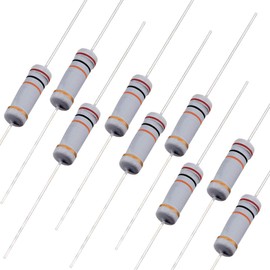 sourcing map 100Pcs 20K Ohm Resistor, 1W 5% Tolerance Carbon Film Resistors, 4 Bands for DIY Electronic Projects and Experiments