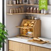 BMOSU Bread Box with Cutting Board Kitchen Bread Storage Organizer