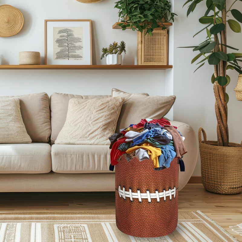 Funny Football Laundry Basket Oxford Cloth Ball Texture Laundry Hamper