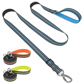 EZONEDEAL Strong Dog Leashes for Large Dogs Heavy Duty - Nylon Reflective Dog Lead Puppy Leash - Dog Training Leash Fit for All Type Dog Leads for Walking Puppy Training (Large, Orange)