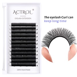 ACTROL YYY Eyelashes Extension Lashes Black D Curl 0.07mm 8-15mm Mix YY Lash 6D Volume Extension Easy Fans Y Shaped Premade Soft Eyelashes Supply