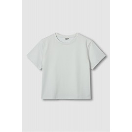 JAJU AIR Cotton Short-Sleeve T-shirt_Mint Grey