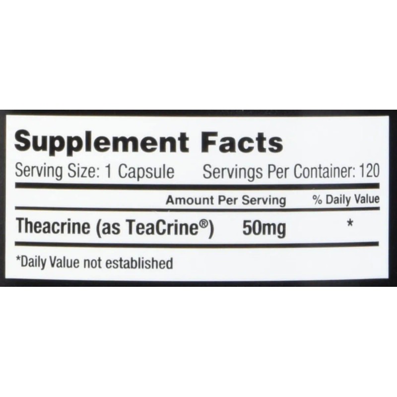 Primaforce Teacrine 50mg / 120 Caps / Energia Concentración