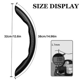 MAEZOE Car Carbon Fiber Steering Wheel Cover, 3pcs Segmented Anti-Slip Steering Wheel Protector for Men and Women, Suitable for 99% of Cars on The Market