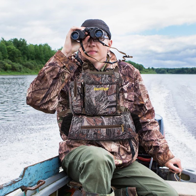 CarriTurf Binoculars Harness with Rangefinder Pouch (PRO-Silent&Waterproof)