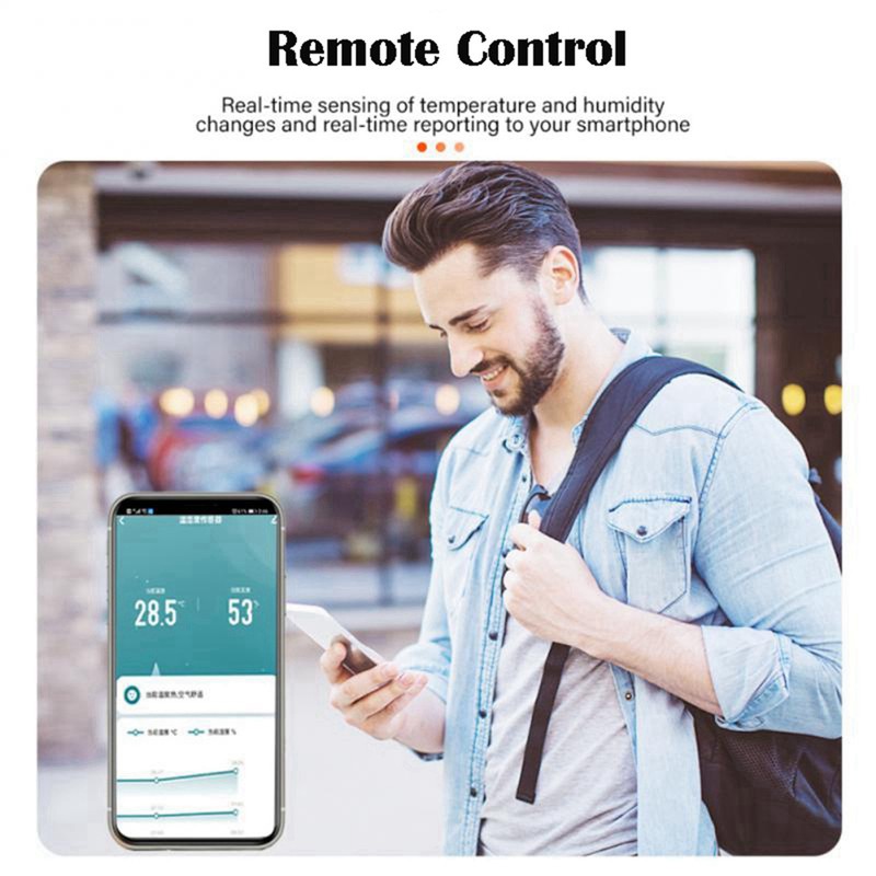 Smart Temperature and Humidity Sensor LCD Digital Display High Accuracy