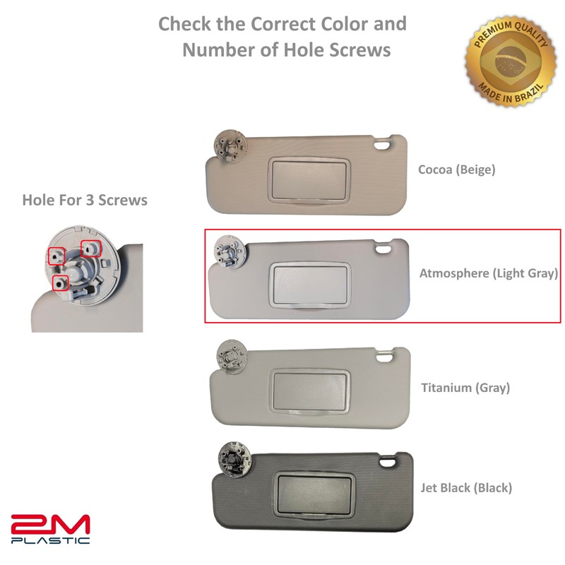 Sun Visor Fits for Chevy Cruze 2017-2018 Pair Set Left+Right