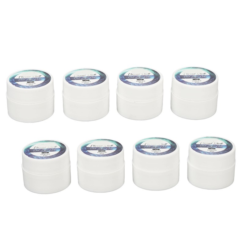 Holographic Nail Polish Set 8 Colors Glitter Smoothing Texture Nail
