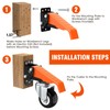 Ronlap Workbench Casters Wheels Kit 660 Lbs Capacity Retractable Casters