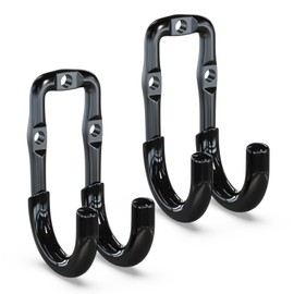 laofeei 一体型ガレージフック ツールフック 工具 壁掛け2個セット ガレージ用 オールインワンで更に耐荷重10kg増やす はしご、自転車、ホース、スコップ、草刈り機などの道具収納（小型ラウンド）