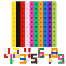 TOGHPUW 100 Pcs Maths Cubes With 10 Colours, Fractions Resources For Children, Geometric Cube, Math Cubes, Math Toys, Math Link Cubes, Math Manipulation