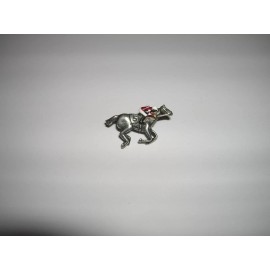 GUN RUNNER 2017 BREEDERS CUP WINNER JOCKEY SILKS HAND PAINTED HORSE RACING PIN