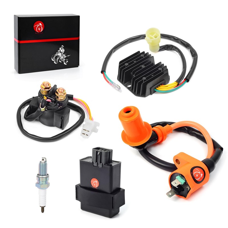 CDI BOX Ignition Coil Voltage regulator rectifier Relay Kit For