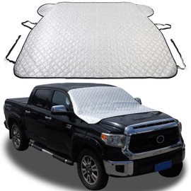 Windshield Cover Compatible with Toyota Tundra 2007-2021, for Ice and Snow, Ice, UV & Frost Wiper Mirror Protector Windproof Sunshade Cover Accessories (Style A)