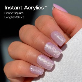 LUXXI Instant Acrylic Press-On Nails - Ultra Durable, 32 Nails in 16 Sizes, Includes Viral Nail Glue, Perfect Fit, 3+ Weeks Lasting - Flawless, Kit:_Enchanted