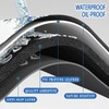 Bulijojo Blue Leaves Anti Fatigue Kitchen Floor Mats Set of
