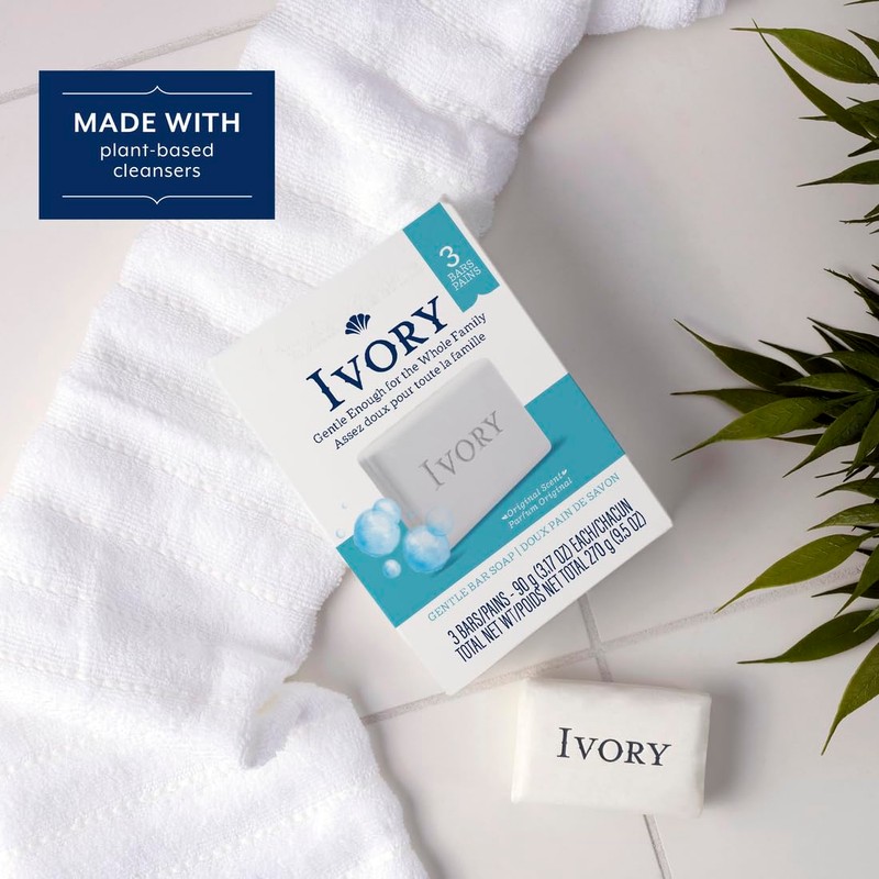 Ivory Soap Personal Bar 3.1 Ounce, Pack of 3