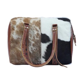 HOPOFLY Closu Stylish Leather & Hairon Weekender Bag - Perfect Women's Overnight, Travel, Gym Bags, Ideal Carry-on Duffel Bag with Ample Space, Handbags as Birthday Gifts for Mom, Sister, Best Friend