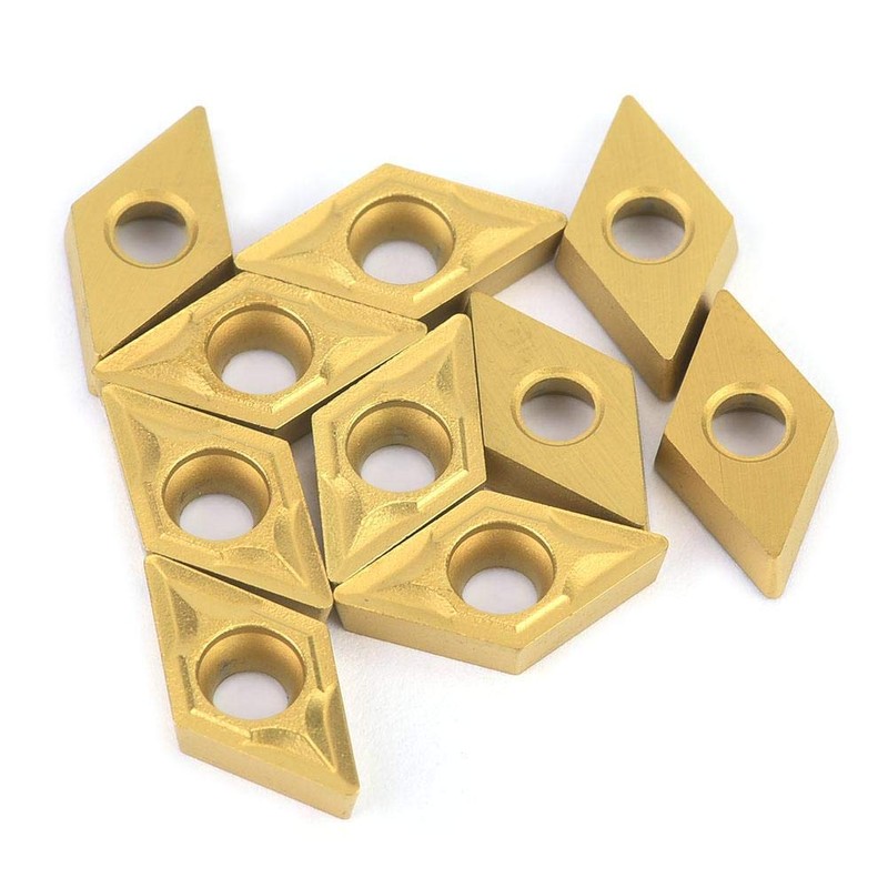 Carbide Insert Blade, 10PCS Lathe Turning Tool DCMT070204 US735 DCMT21.51