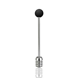 Stainless Steel Honey Dipper Stick 6.3 Inch Honey Wand Server for Honey Pot Dispense Drizzle Honey, Wedding Party Favors, Baby Shower (Black)
