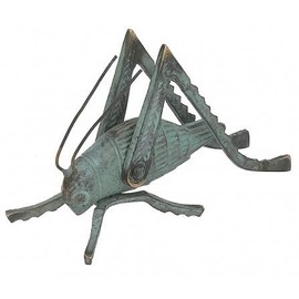 GSM Solid Brass Cricket with a Verdigris Finish ~ Fireplace Crickets on the Hearth