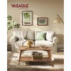 VASAGLE Coffee Table, 2-Tier Living Room Table with Storage, Center