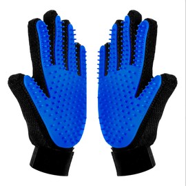 PetPurrfect Premium Pet Grooming Gloves | Dog, Cat, Horse, and Rabbit Hair Remover | 2-in-1 Grooming and Bathing | Rubber Brush for Pet Hair | Dog Washing Gloves | Cat Matted Fur Remover