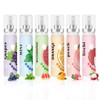 6PCS Fresh Breath Spray,Fruity Flavour Mouth Spray Freshener Spray Set,Peaches,Oranges,Watermelon,Grapes,Lychee,Mint