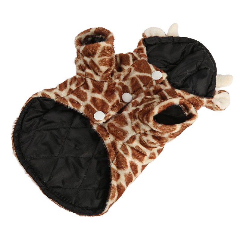 Dog Hoodie Winter Jacket Cute Fun Giraffe Design Warm Puppy