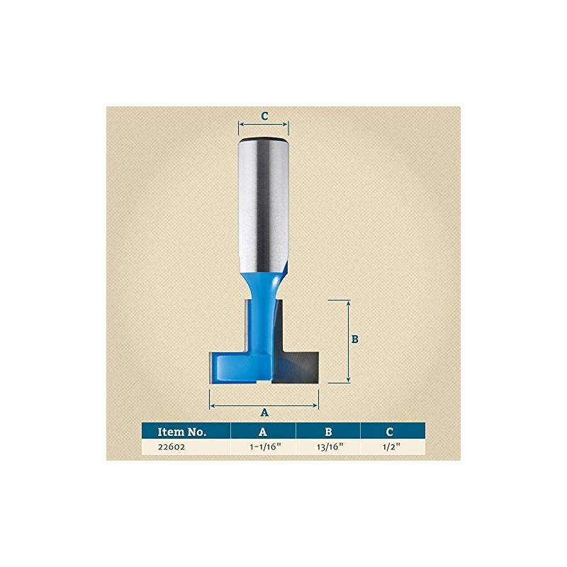 T-Shaped Slatwall Router Bit- T-Slot Router Bit for MDF, Softwoods,