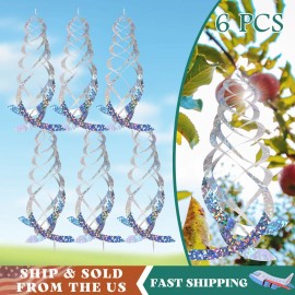 ayamaya Spiral Reflective Bird Deterrent Device Hanging for Drive Pigeons Woodpeckers