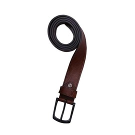 camel active Leather Belt 4 cm Wide Metal Clasp Cognac, brown