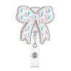 Celokiy Labor and Delivery Badge Reel, Pink Bow Retractable ID