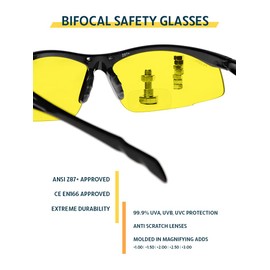 Anti-Fog Safety Goggles Blocking Anti-Dust Anti-Blue Ray UV Protection Safety Glasses Light and Comfortable for Men and Women (Yellow)