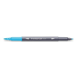 Staedtler Double-ended Brush Marker Brush Letter Duo, Creative Lettering, Flexible and Fine Tip, Blendable Ink, Set of 12 Assorted Colors, 3004TB12A6