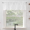 No. 918 Allerton Embroidered Trellis Rod Pocket Kitchen Curtain Valance,